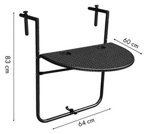 MODERNHOME Závěsný balkonový stolek BJURKO černý