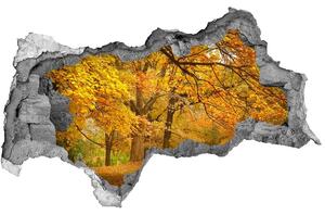 Díra 3D ve zdi nálepka Podzim v parku nd-b-43414176