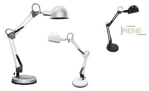 ACA DECOR Retro stolní lampa RENE, stříbrná
