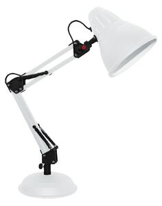 ACA DECOR Retro stolní lampa UFFICIO, bílá barva