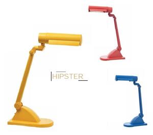 ACA DECOR Retro stolní lampa HIPSTER, modrá barva