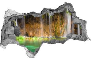 Díra 3D ve zdi nálepka Plitvická jezera nd-b-47053009