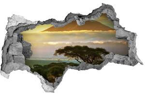 Díra 3D ve zdi nálepka Kilimandžaro Keňa nd-b-49494611