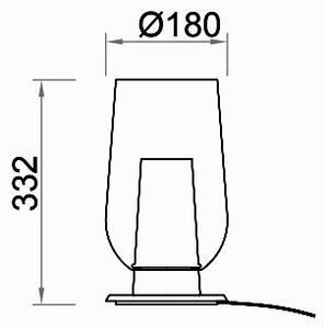 Mantra 8401 Nora, stolní lampa 1xE27 čiré sklo/bílý mramor, průměr 18cm