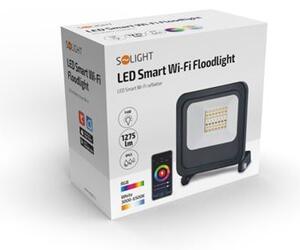 SOLIGHT LED venkovní Smart WIFI reflektor 14W/230V/CCT-RGB/1275Lm/IP65 černý