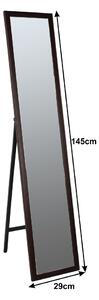 TEMPO Zrcadlo, dřevěný rám hnědé barvy, Malkia TYP 4