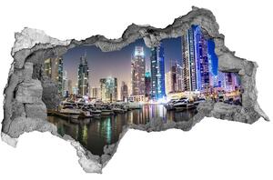 Fototapeta díra na zeď 3D Dubaj noc nd-b-56151340
