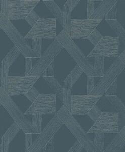 RASCH | Vliesová tapeta na zeď Schöner Wohnen 600414 | 0,53 x 10,05 m | vining ivy, modrozelená, metalická