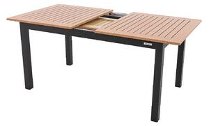 DOPPLER Hliníkový stůl rozkládací EXPERT WOOD 220/280x100 cm (antracit)