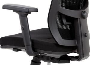 Kancelářská židle, černá látka / černá síťovina, hliníkový kříž, synchronní mech KA-B1083 BK