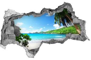 Nálepka fototapeta 3D výhled Seychely pláž nd-b-61515092