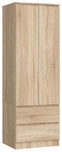 Šatní skříň se šuplíky 60 cm WREN - dub sonoma