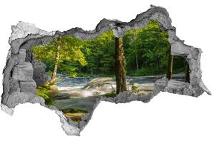 Nálepka fototapeta 3D výhled Řeka v lese nd-b-66915556