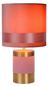 LUCIDE Stolní lampa Frizie Pink, průměr 18cm