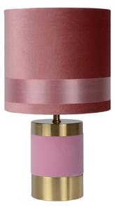 LUCIDE Stolní lampa Frizie Pink, průměr 18cm