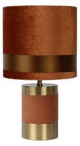 LUCIDE Stolní lampa Frizie Brown, průměr 18cm