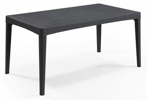 DEOKORK Zahradní stůl z umělého ratanu GIRONA 160x90 cm (antracit)