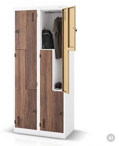 Šatní skříň typu L bílá, ořech, 800x1850x450 mm: JULIA Eco Design