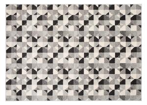 Kusový koberec AZUR trojúhelníky typ B - šedý/antracitový - 120x170 cm