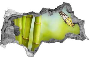 Samolepící díra nálepka Bambus a motýl nd-b-69817087
