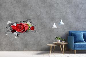 Samolepící díra na stěnu Červená růže nd-b-69893127