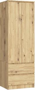 Šatní skříň se šuplíky 60 cm WREN - dub artisan