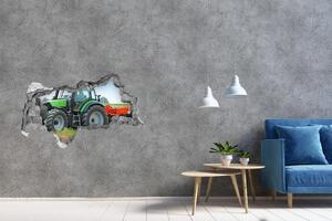 Foto fotografie díra na zeď Traktor na poli nd-b-71871011