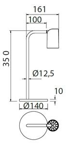 Mantra 8491 Sal, stolní lampa s otočnou hlavou 1xGU10, černá/zlatá, výška 36,5cm