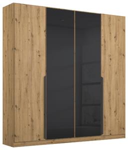 ŠATNÍ SKŘÍŇ S OTOČNÝMI DVEŘMI, antracitová, dub artisan, 181/210/54 cm Rauch Möbel, Online Only