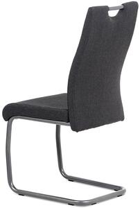 Jídelní židle, šedá látka, kov matná antracit DCL-417 GREY2