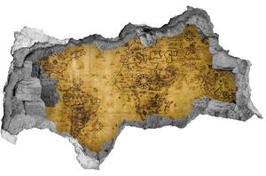 Samolepící díra na stěnu Stará mapa světa nd-k-74813931