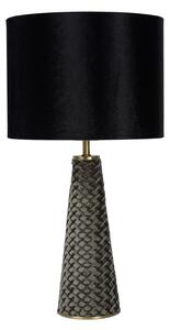 LUCIDE Stolní lampa Velvet Grey, průměr 25cm