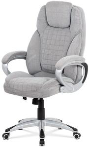 Kancelářská židle, šedá látka, kříž plast stříbrný, houpací mechanismus KA-G196 SIL2