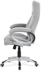 Kancelářská židle, šedá látka, kříž plast stříbrný, houpací mechanismus KA-G196 SIL2