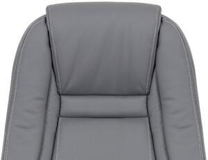 Kancelářská židle, potah šedá ekokůže, černý kovový kříž, houpací mechanismus, v KA-G301 GREY