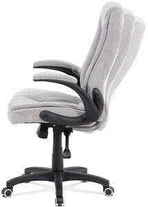 Kancelářská židle, šedá látka, kříž plast černý, synchronní mechanismus KA-G303 SIL2