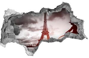 Fototapeta díra na zeď 3D Eiffelova věž Paříž nd-b-76327253