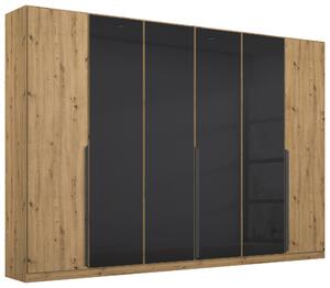 ŠATNÍ SKŘÍŇ S OTOČNÝMI DVEŘMI, antracitová, dub artisan, 271/210/54 cm Rauch Möbel, Online Only