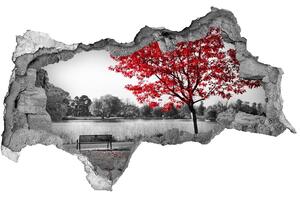 Nálepka fototapeta 3D výhled Červený strom nd-b-76838967