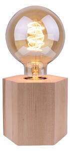 Britop 7016010400000 Fofi, stolní lampa 1xE27 max.25W, březové dřevo/černý kabel, 12x12cm
