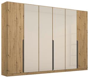 ŠATNÍ SKŘÍŇ S OTOČNÝMI DVEŘMI, šampaňská, dub artisan, 271/210/54 cm Rauch Möbel, Online Only