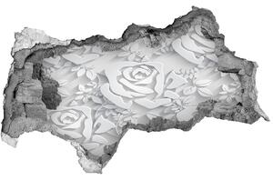 Nálepka 3D díra na zeď Růže vzor nd-b-76755101