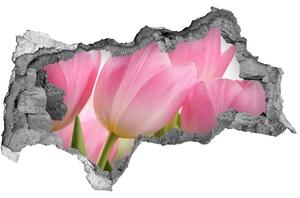 Samolepící díra nálepka Růžové tulipány nd-b-76775867