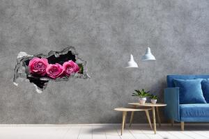 Samolepící díra na stěnu Růžové růže nd-b-77048055