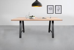 Jídelní stůl AMAYA A dub/kov, šířka 180 cm, rovná hrana