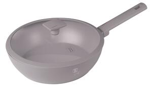 Pánev WOK s titanovým povrchem a poklicí 28 cm Taupe Collection