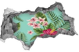 Nálepka 3D díra samolepící Hawajské květiny nd-b-78341444