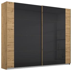 SKŘÍŇ S POSUVNÝMI DVEŘMI, antracitová, dub artisan, 225/210/62 cm Rauch Möbel, Online Only