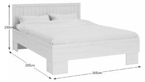 Manželská postel s roštem 160x200 cm v dekoru sosna andersen a dub lefkas L1 TK2161