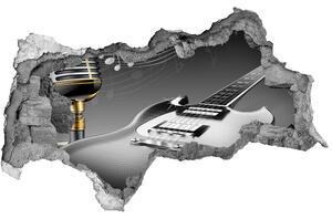 Fotoobraz díra na stěnu Kytara a mikrofon nd-b-80845509